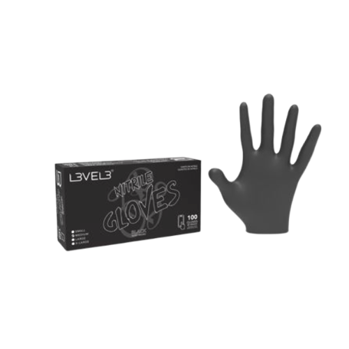 LEVEL3 GANTS NITRILE NOIR - 100 PCS -